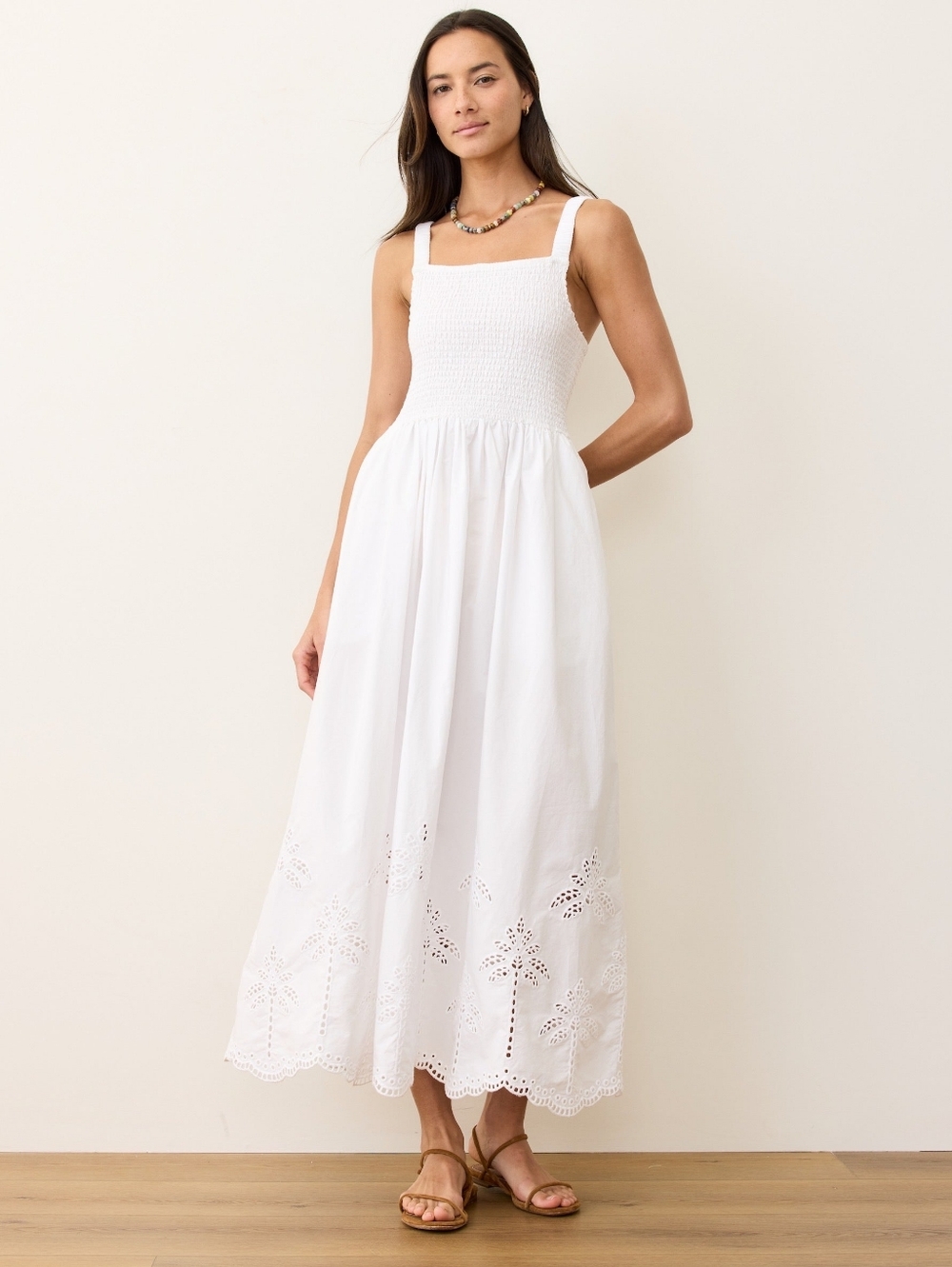 Marine Layer Selene Eyelet Maxi Dress Size Medium